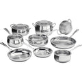 Cuisinart PureClad Triple-Ply Stainless Steel 15-Piece Cookware Set - PCST-15