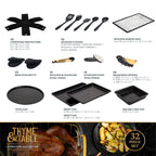 Thyme & Table 32-Piece Non-Stick Cookware & Bakeware Set - Black