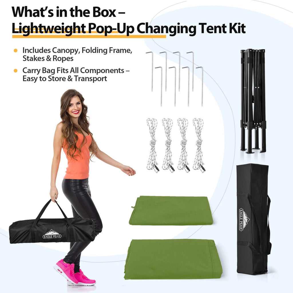 EAGLE PEAK Ultra Compact 4 ft x 4 ft Pop-Up Changing Room Canopy - Flex