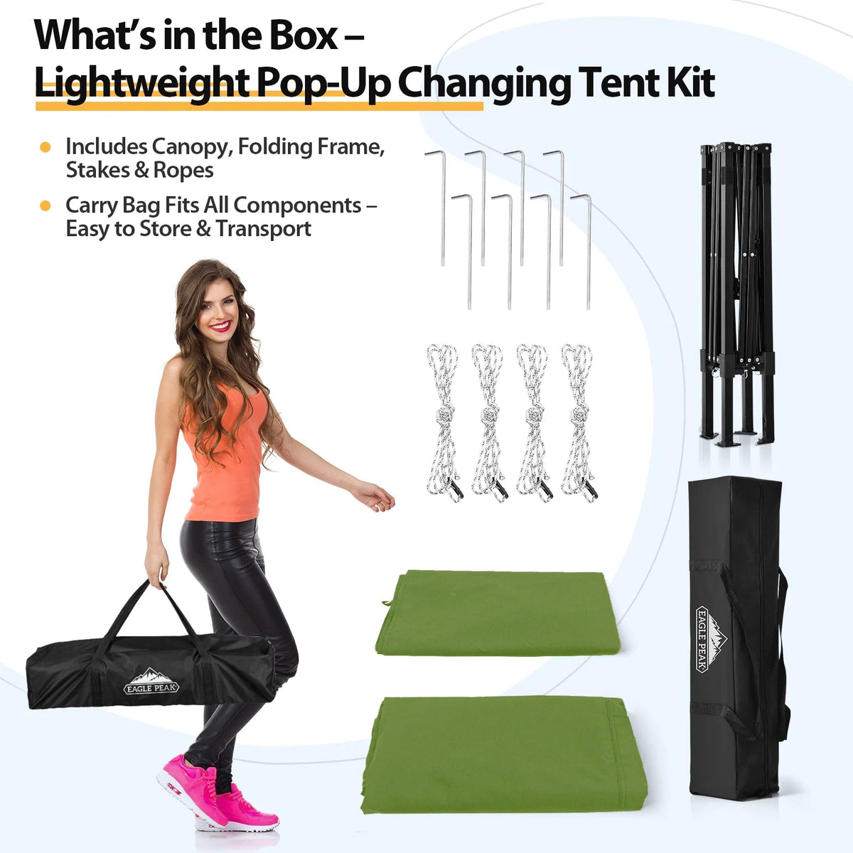 EAGLE PEAK Ultra Compact 4 ft x 4 ft Pop-Up Changing Room Canopy - Flex