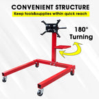 Rotating Engine Stand, 1,000 Lbs Capacity With Removable Oil Pan And Magnetic Tray - AT25002R
