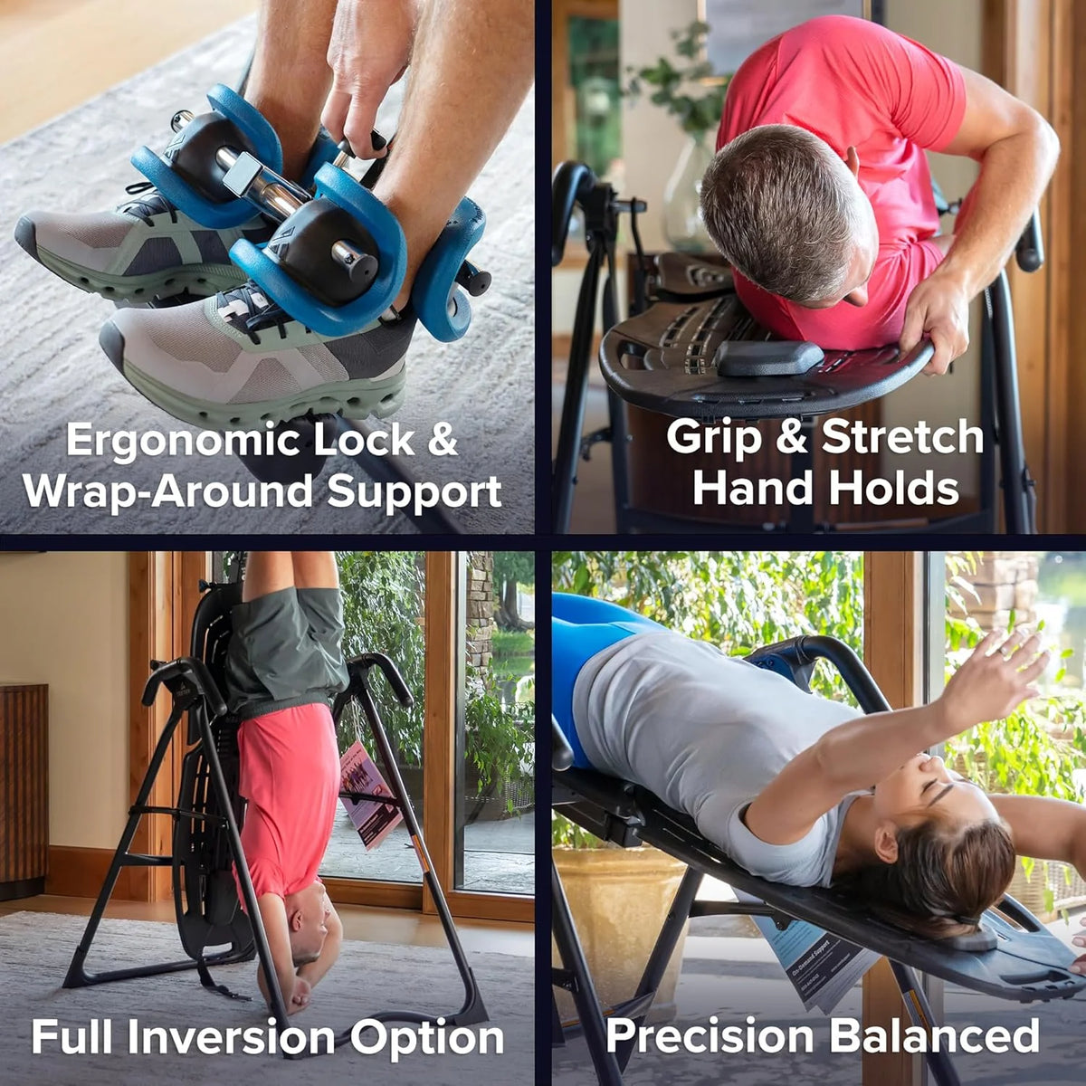 TEETER Inversion Table With Heat And Vibration Cushion, Black - EP-560 Ltd.