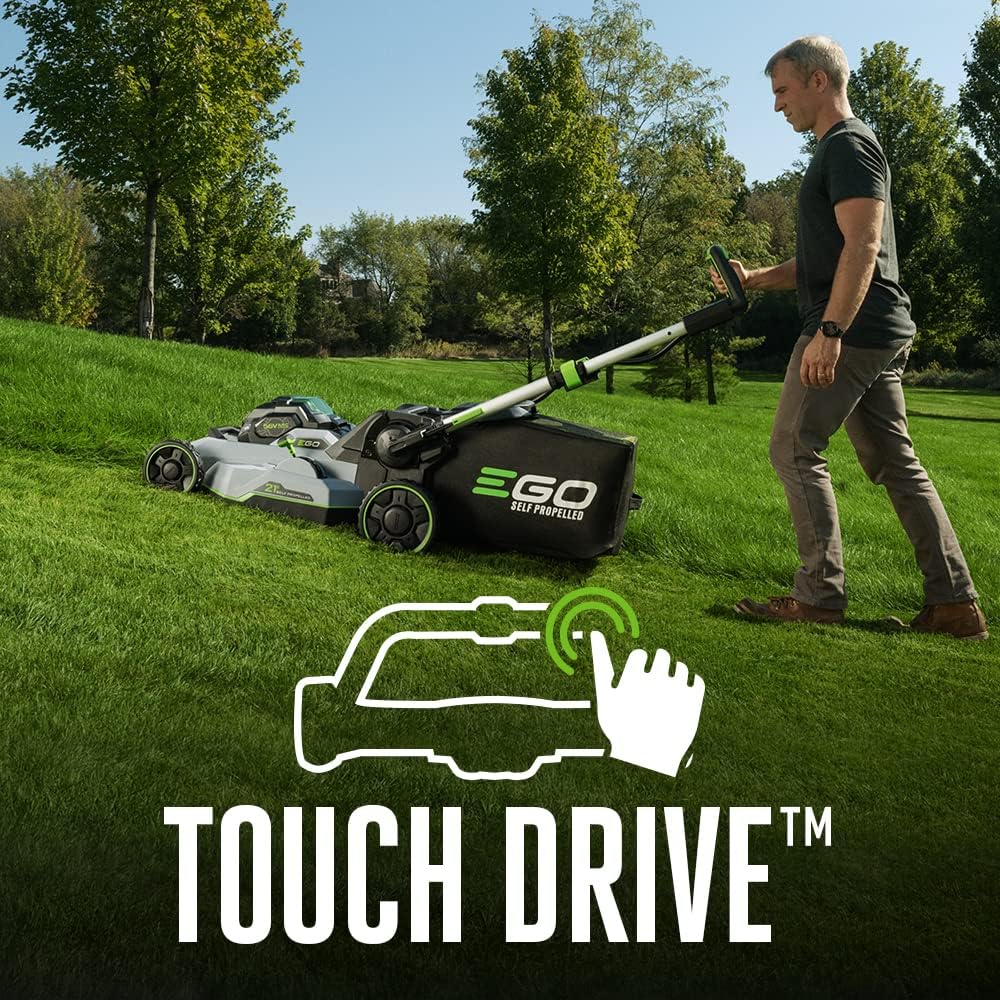 EGO Power+ 21-Inch 56V Self-Propelled Cordless Lawn Mower With 2x 4.0Ah Batteries And Rapid Charger - Black