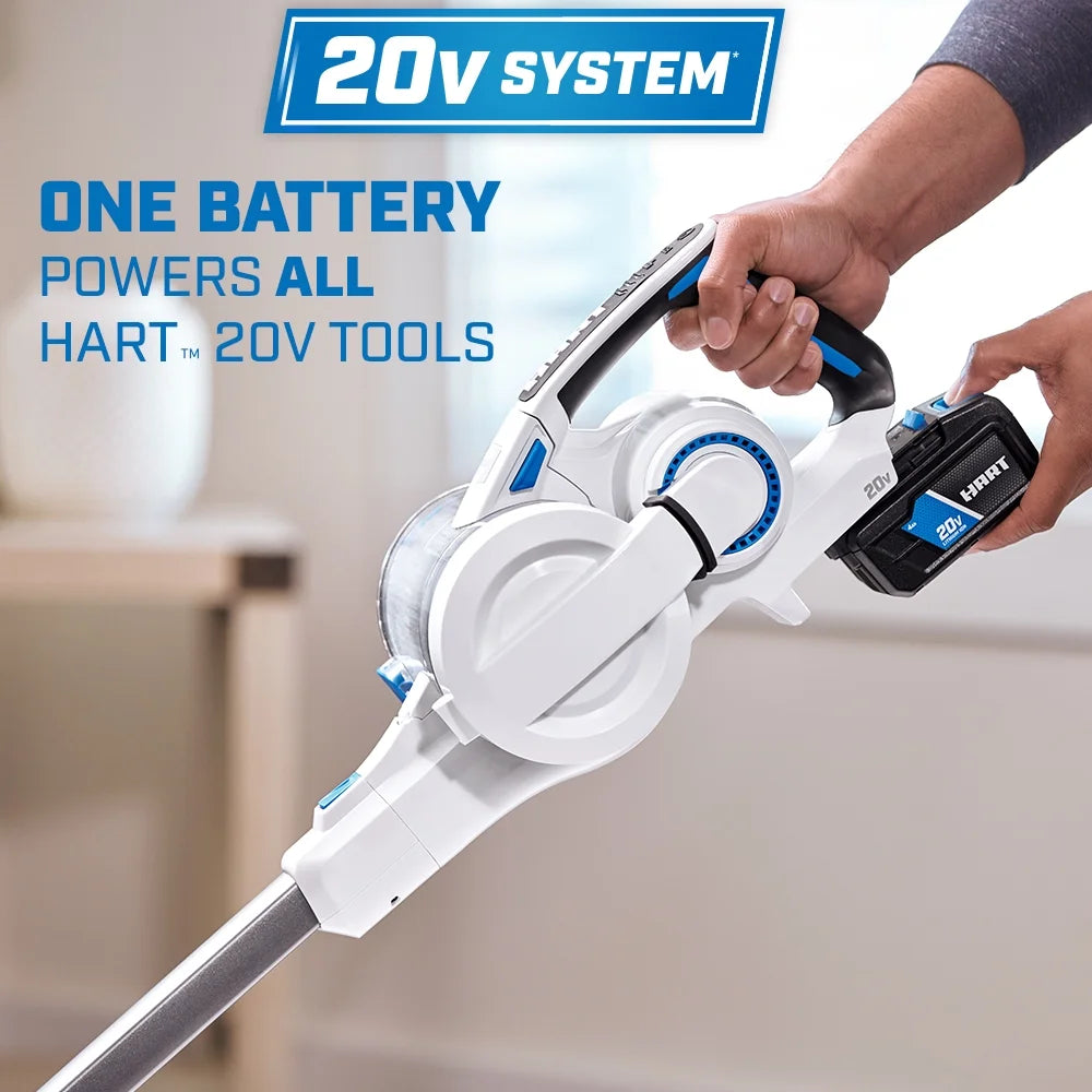 HART 20V Cordless Stick Vacuum Kit With 4.0Ah Lithium-Ion Battery