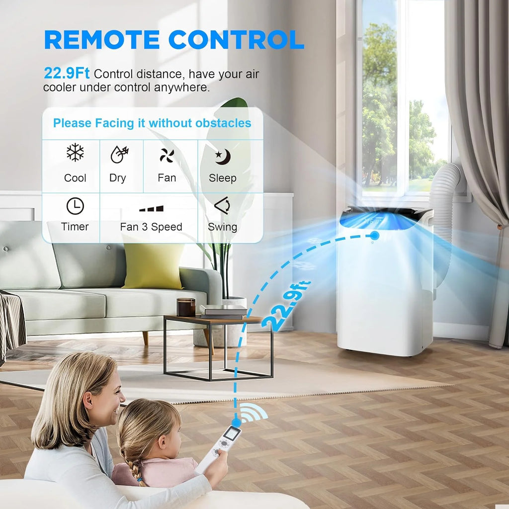 HUMHOLD Portable Air Conditioner, 14000 BTU, White - HDPAC-10-A1