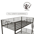 Mainstays Convertible Twin Over Twin Metal Bunk Bed - Black