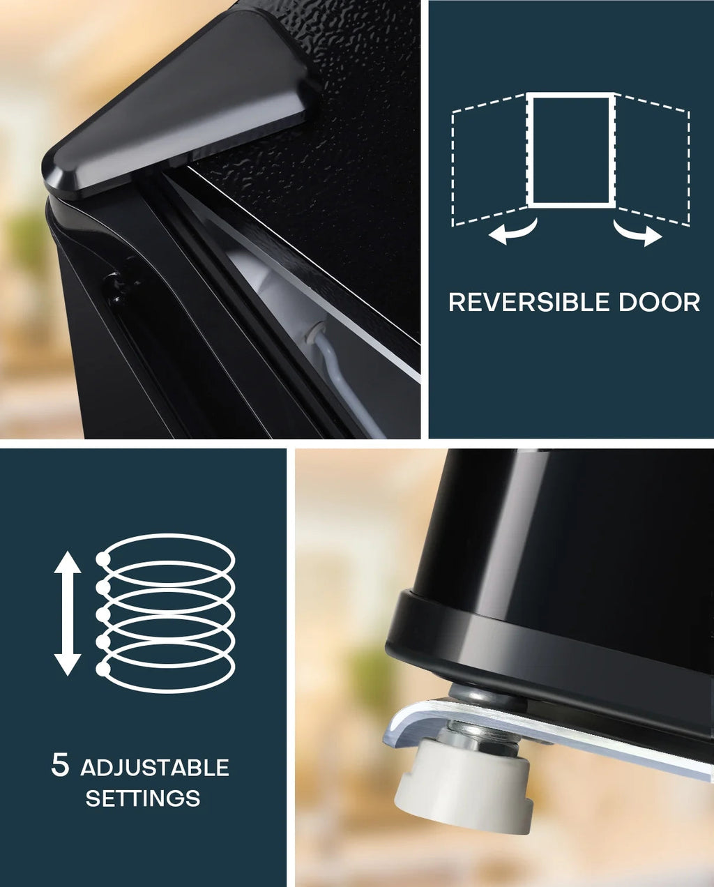 Upstreman 1.7 Cu Ft Single-Door Mini Fridge With Freezer, Black - FR17