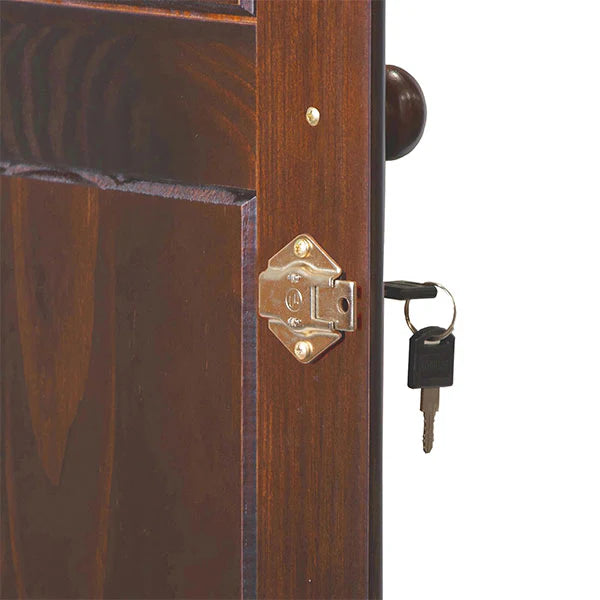Grand Wardrobe Armoire, 100% Solid Wood, Mocha