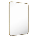Metal Wall Mounted Decorative Mirror - Vertical Or Horizontal Hanging