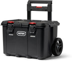 Keter Rolling Tool Box System, 3 Piece, Black/Red - 3 Piece Resin Modular Toolbox System