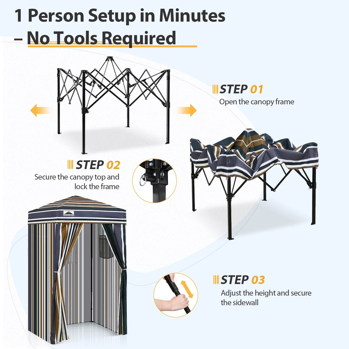 EAGLE PEAK Ultra Compact 4 ft x 4 ft Pop-Up Changing Room Canopy - Flex