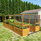 Outdoor Living Today Cedar Garden In A Box With Deer Fencing, 8 ft. x 16 ft. - RB816DFO