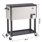 Trinity Stainless Steel Cooler With Shelf - 80 qt