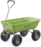 Gorilla Carts Utility Dump Wagon 6 Cubic Feet 1200 lb Capacity Black - GOR6PS