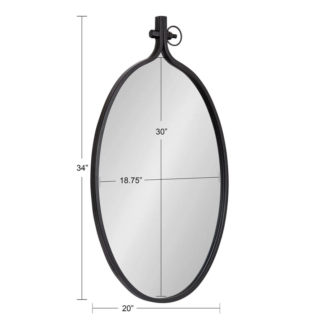 Modern Round Wall Mirror With Decorative Metal Frame