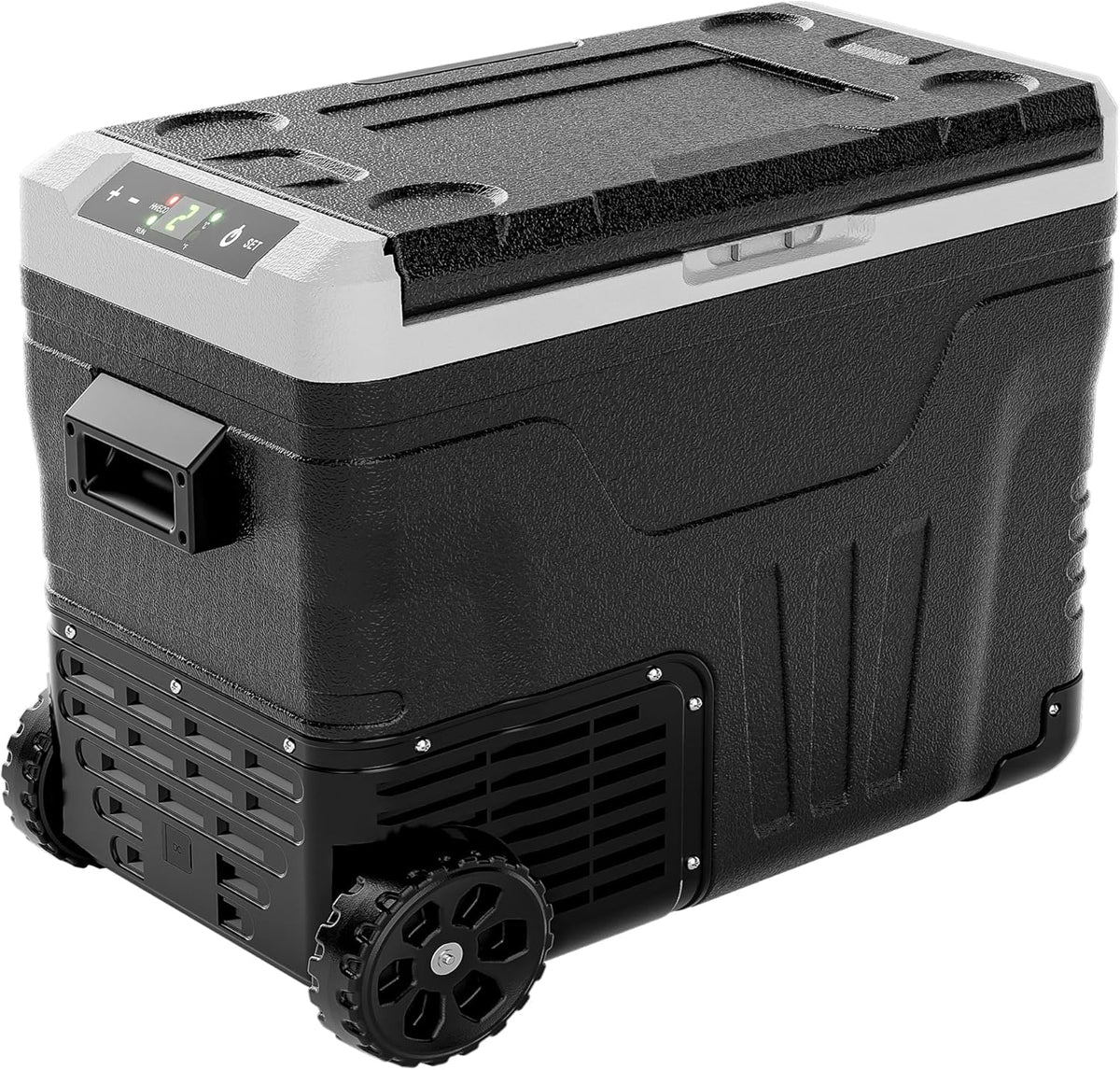 EUHOMY 37 Qt Portable Electric Refrigerator Freezer, 35 Liters, Black.Gray - CFB-35