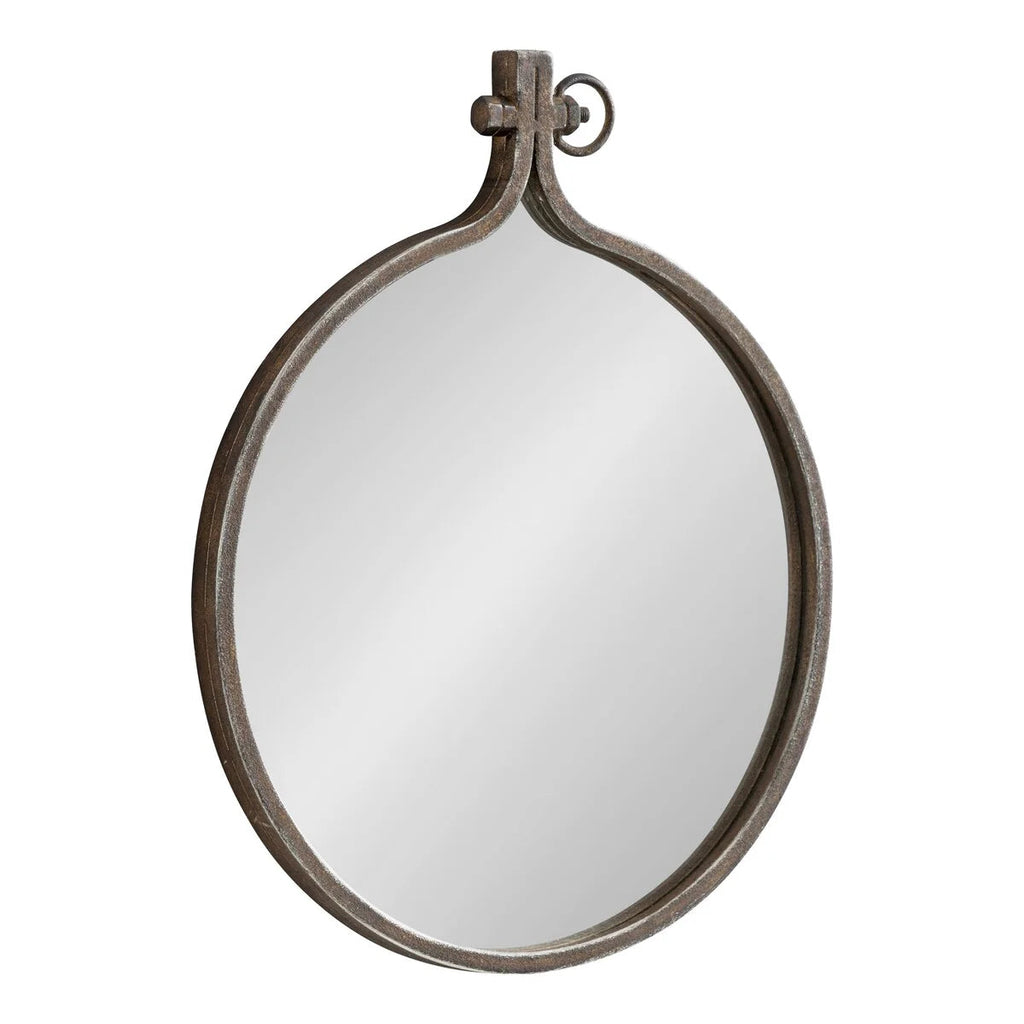 Modern Round Wall Mirror With Decorative Metal Frame
