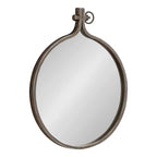 Modern Round Wall Mirror With Decorative Metal Frame