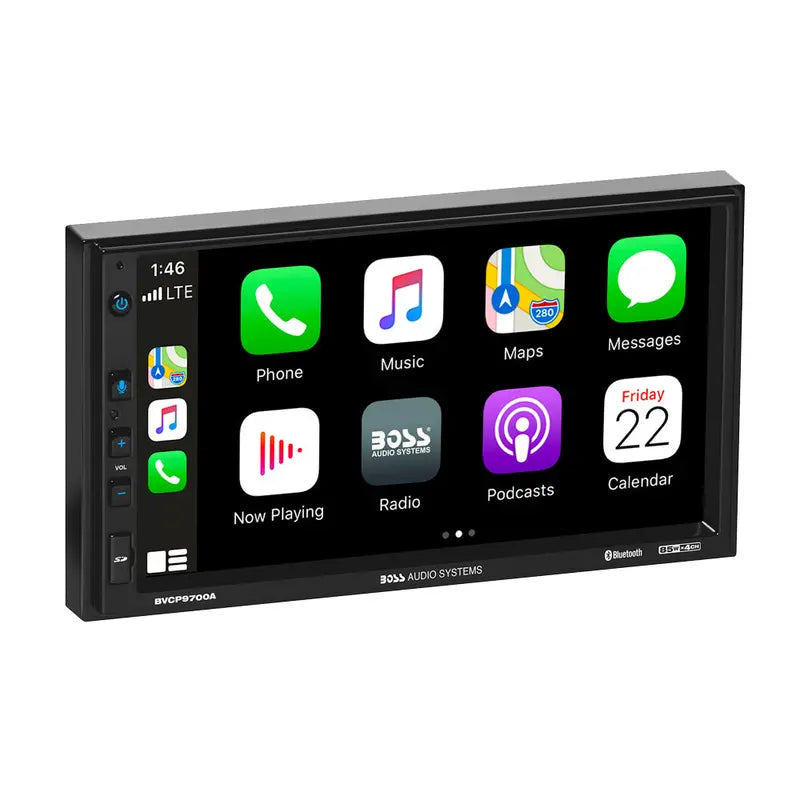 BOSS Audio Systems Double Din Car Stereo With 7 Inch Touchscreen, Apple CarPlay And Android Auto - BVCP9700A