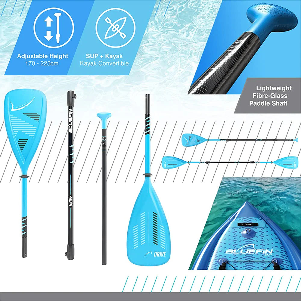 Bluefin Inflatable Stand Up Paddle Board, 10' 10", Blue - Voyage