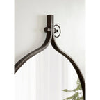 Modern Round Wall Mirror With Decorative Metal Frame