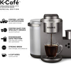 Keurig Single-Serve Coffee, Latte, And Cappuccino Maker, Nickel - K-Cafe Special Edition