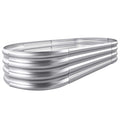 Land Guard Galvanized Raised Garden Bed Kit 4x2x1ft - 1-Silver