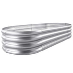 Land Guard Galvanized Raised Garden Bed Kit 4x2x1ft - 1-Silver