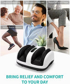 Nekteck Shiatsu Foot And Calf Massager With Heat - White
