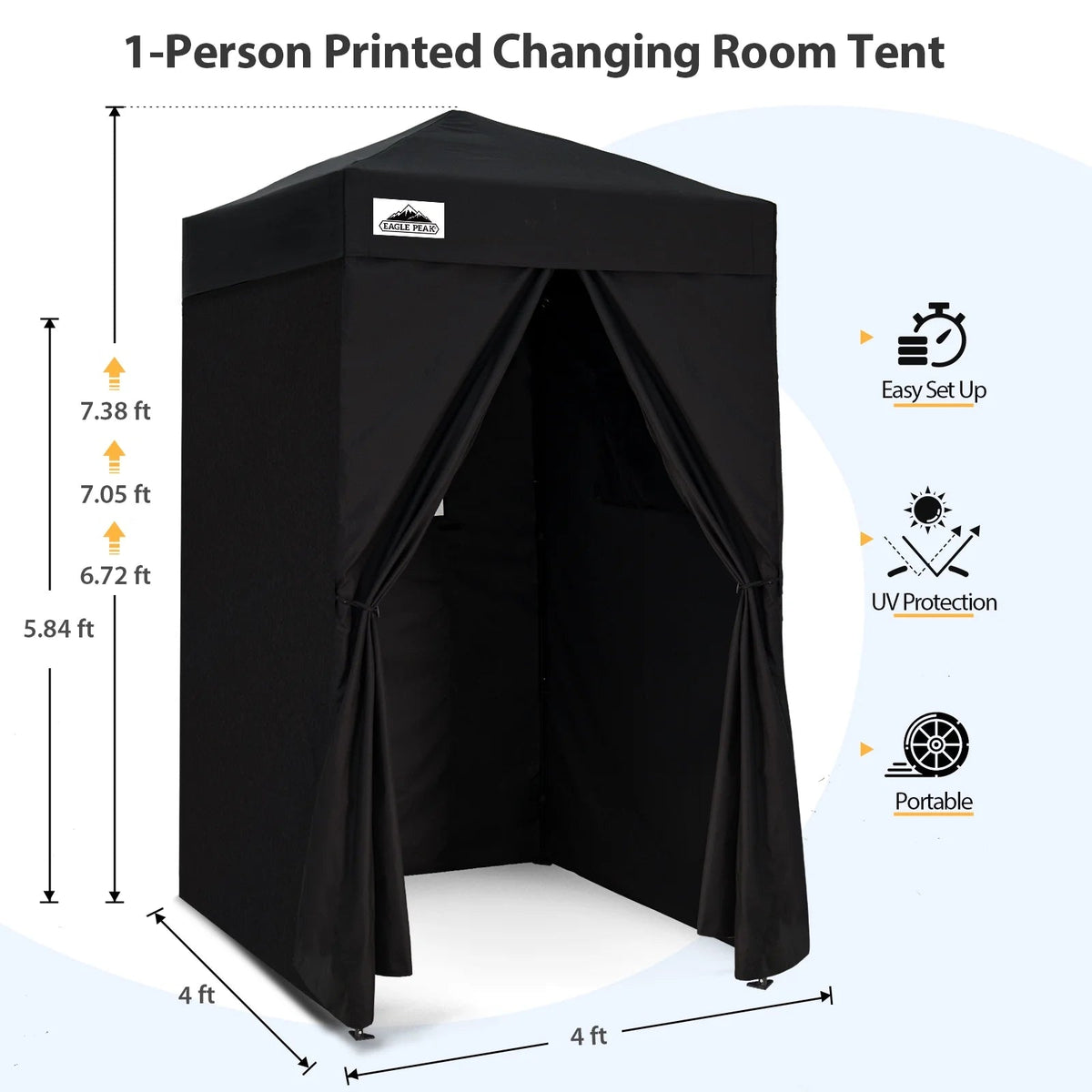 EAGLE PEAK Ultra Compact 4 ft x 4 ft Pop-Up Changing Room Canopy - Flex