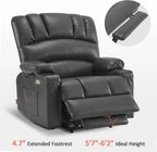Heated Lift Recliner for Seniors with USB and Cup Holders