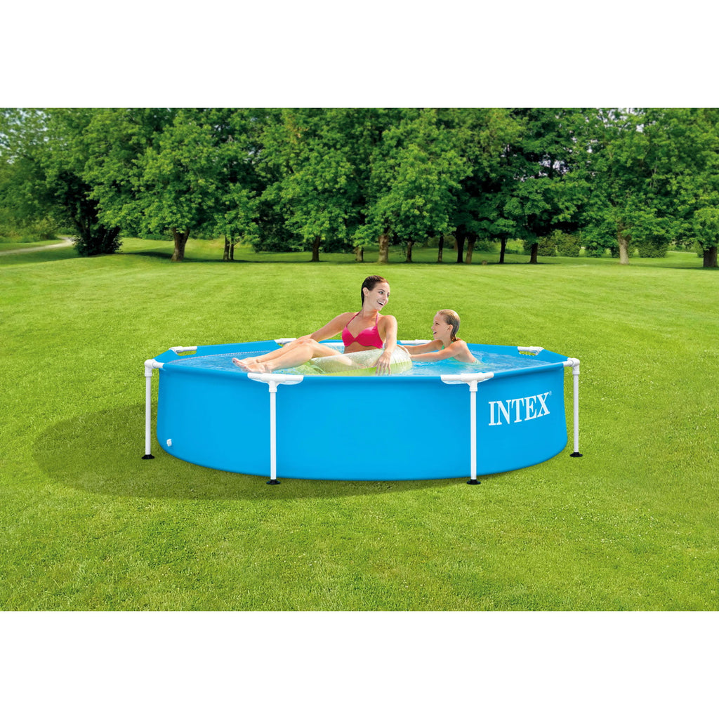 Intex Round Metal Frame Swimming Pool 8 ft x 20 in Blue - 28205EH