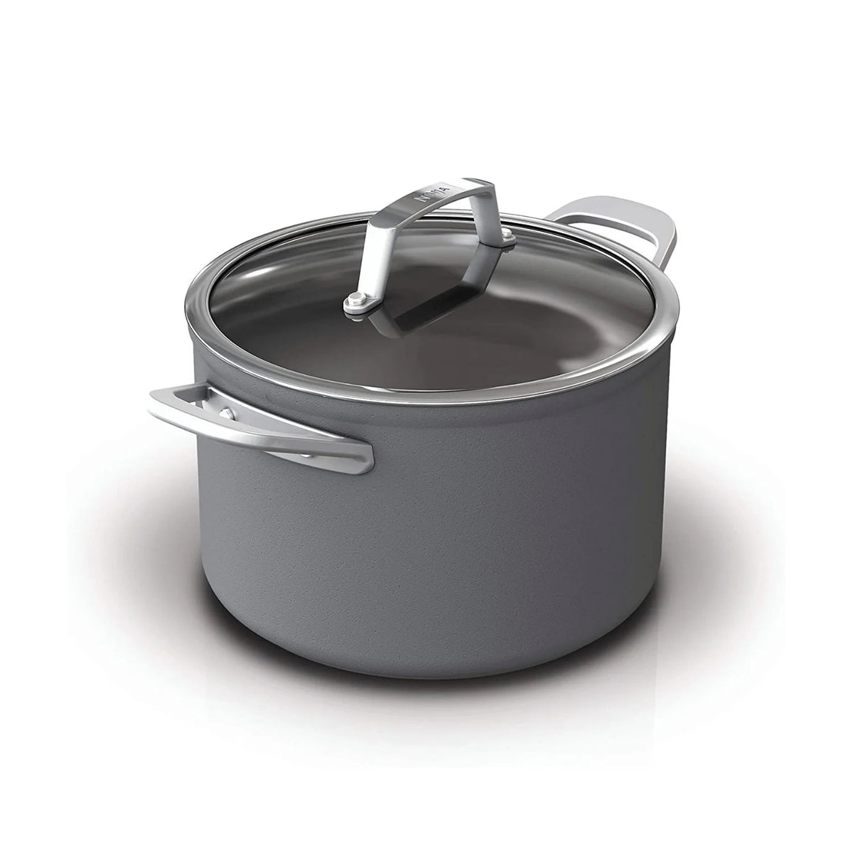 Ninja Foodi NeverStick Premium Hard-Anodized 6.5-Quart Stock Pot With Glass Lid - Slate Grey