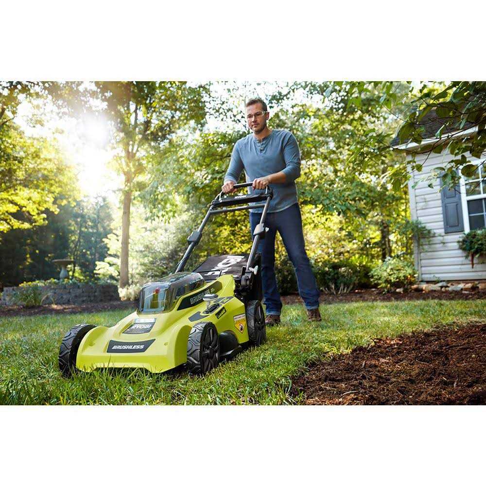 Ryobi 20 in. 40-Volt Brushless Lithium-Ion Cordless Walk-Behind Push Lawn Mower With 6.0 Ah Battery And Charger