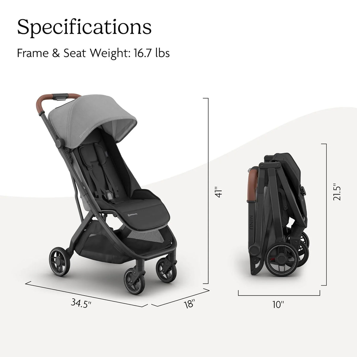 UPPAbaby Lightweight Travel Stroller, Greyson - Minu V3