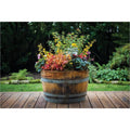 Real Wood Products 26 in Half Oak Barrel Planter