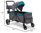Jeep Sport All-Terrain Stroller Wagon With Canopy And Parent Organizer