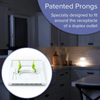 SnapPower GuideLight 2 Duplex LED Night Light Outlet Wall Plate, 6 Pack, White