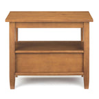 Solid Wood Narrow Side Table, 14 in Wide, 24 in D x 14 in W x 20 in H