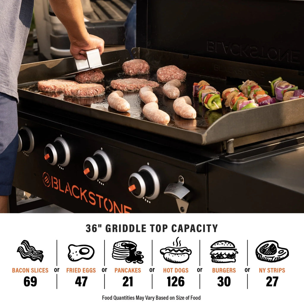 Blackstone Original 4-Burner 36in Propane Omnivore Griddle With Hard Cover - 2177