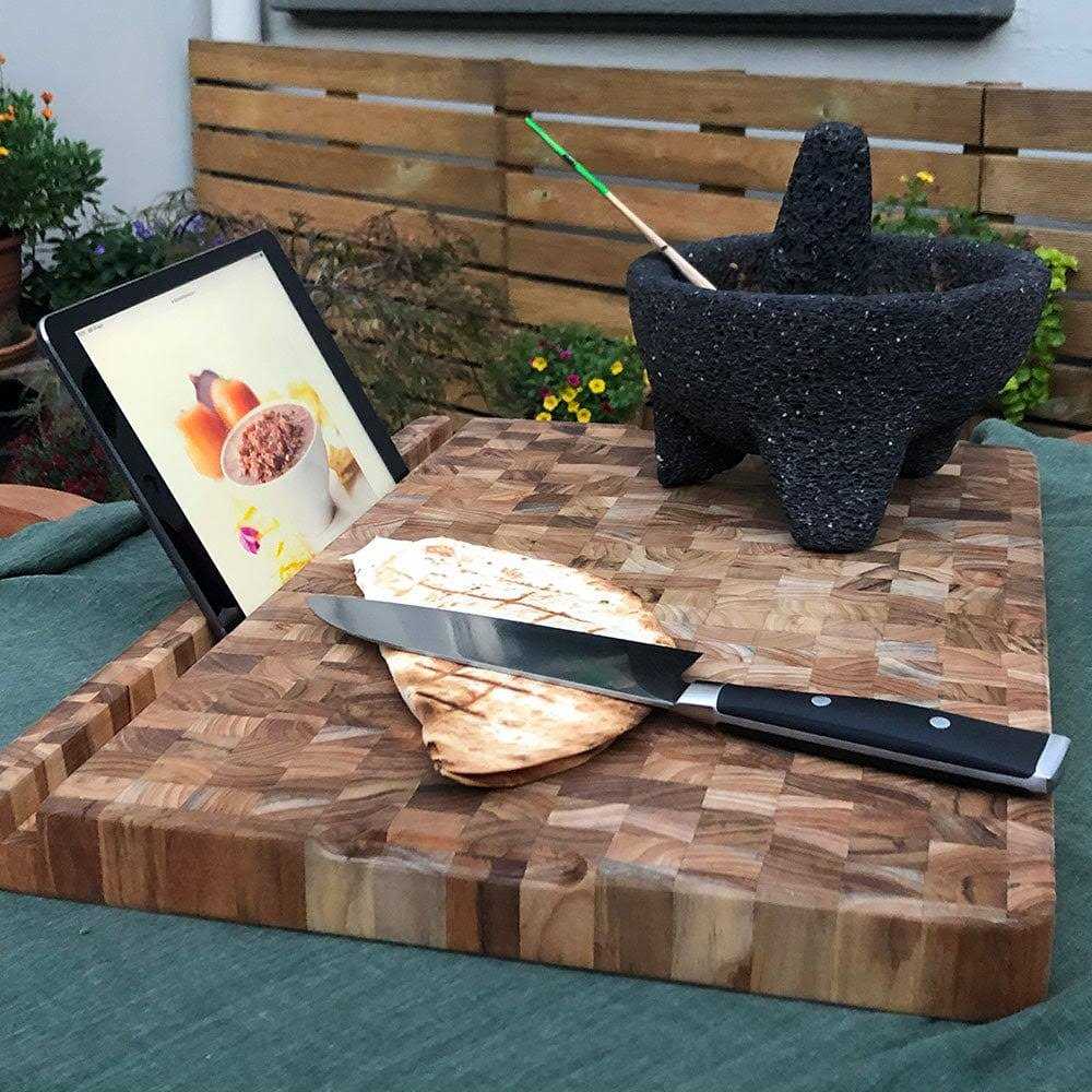 Teakhaus Smart End Grain Cutting and Carving Board