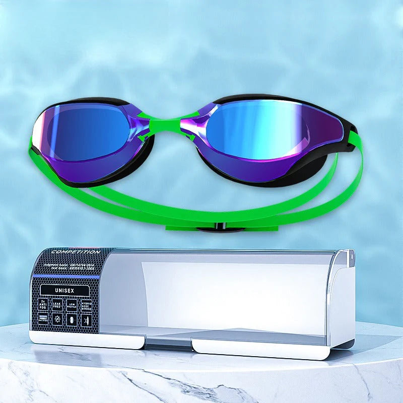 Adult Anti-Fog Wide-Angle Color-Coated Swim Goggles
