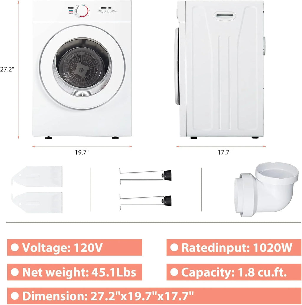 Portable Clothes Dryer 1.8 cu. ft. White - CD-7-NEW