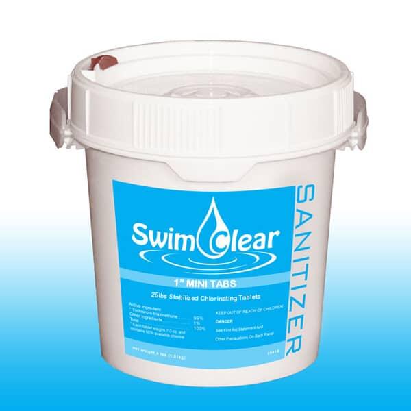 Swim Clear 1 in Mini Chlorine Slow Dissolve Tablets - 25 lb