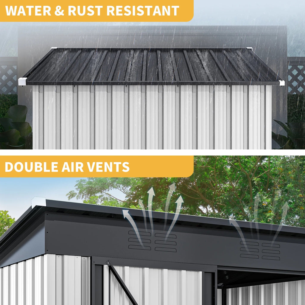UFORIC Outdoor Storage Shed, 5 x 3 ft, Dark Gray