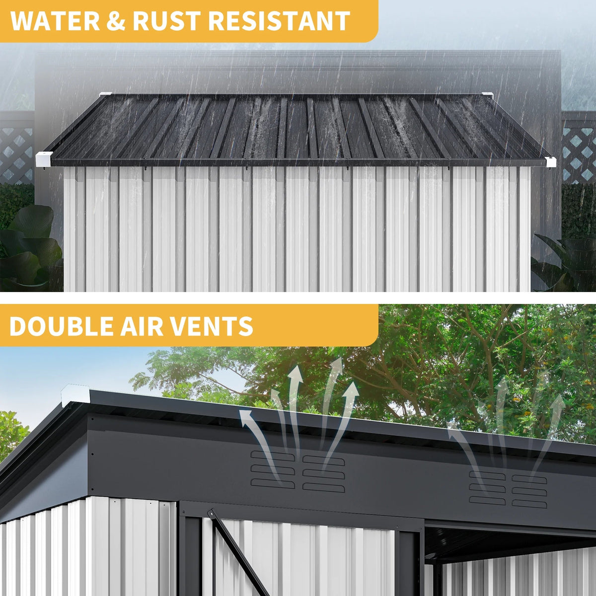 UFORIC Outdoor Storage Shed, 5 x 3 ft, Dark Gray