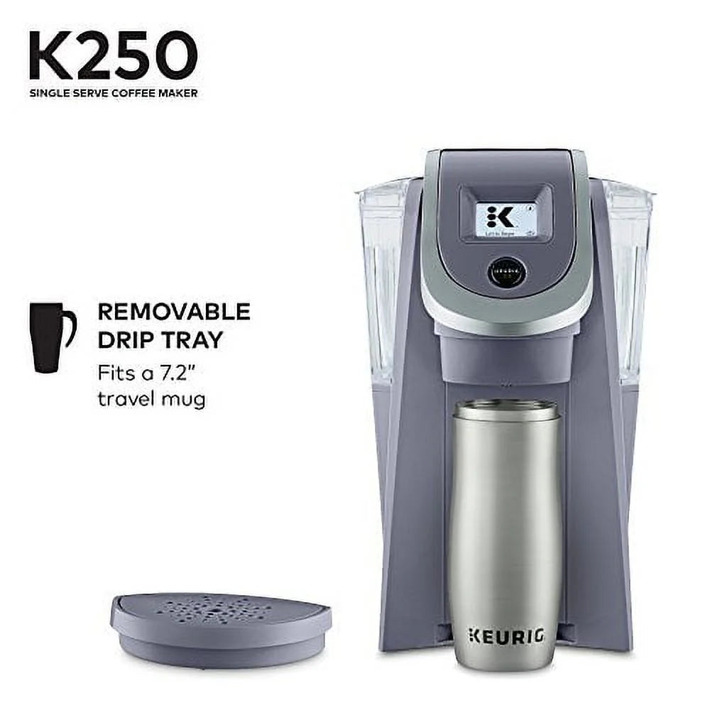 Keurig Single Serve K-Cup Pod Coffee Maker, 40 oz, Plum Gray - K250