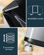 Upstreman 1.7 Cu Ft Single-Door Mini Fridge With Freezer, Black - FR17