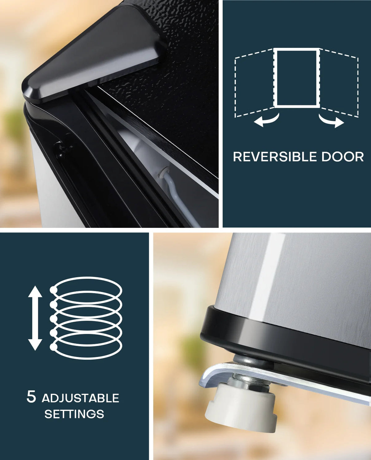 Upstreman 1.7 Cu Ft Single-Door Mini Fridge With Freezer, Black - FR17