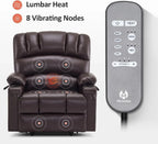 Heated Lift Recliner for Seniors with USB and Cup Holders